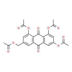 ChemSpider 2D Image | 6-(Acetoxymethyl)-9,10-dioxo-9,10-dihydroanthracene-1,3,8-triyl triacetate | C23H18O10