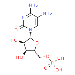 ChemSpider 2D Image | 5-Aminocytidine 5'-(dihydrogen phosphate) | C9H15N4O8P