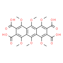 ChemSpider 2D Image | 1,4,5,8,9,10-Hexamethoxy-2,3,6,7-anthracenetetracarboxylic acid | C24H22O14