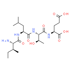 ChemSpider 2D Image | L-Isoleucyl-L-leucyl-L-threonyl-L-glutamic acid | C21H38N4O8