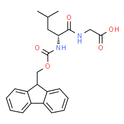 ChemSpider 2D Image | N-[(9H-Fluoren-9-ylmethoxy)carbonyl]-D-leucylglycine | C23H26N2O5