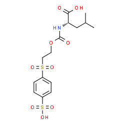 ChemSpider 2D Image | N-({2-[(4-Sulfophenyl)sulfonyl]ethoxy}carbonyl)-L-leucine | C15H21NO9S2