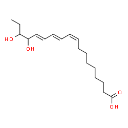 ChemSpider 2D Image | (9Z,11E,13E)-15,16-Dihydroxy-9,11,13-octadecatrienoic acid | C18H30O4