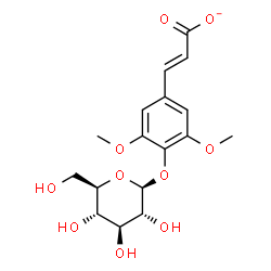 ChemSpider 2D Image | (2E)-3-[4-(beta-D-Glucopyranosyloxy)-3,5-dimethoxyphenyl]acrylate | C17H21O10
