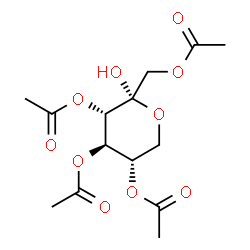 ChemSpider 2D Image | 1,3,4,5-Tetra-O-acetyl-alpha-L-sorbopyranose | C14H20O10