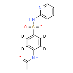 ChemSpider 2D Image | N-[4-(2-Pyridinylsulfamoyl)(~2~H_4_)phenyl]acetamide | C13H9D4N3O3S