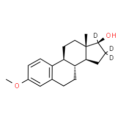 ChemSpider 2D Image | (17beta)-3-Methoxy(16,16,17-~2~H_3_)estra-1,3,5(10)-trien-17-ol | C19H23D3O2