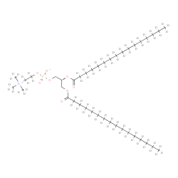 ChemSpider 2D Image | (2R)-2,3-Bis[(~2~H_31_)hexadecanoyloxy]propyl 2-{tris[(~2~H_3_)methyl]ammonio}(~2~H_4_)ethyl phosphate | C40H5D75NO8P