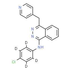ChemSpider 2D Image | N-[4-Chloro(~2~H_4_)phenyl]-4-(4-pyridinylmethyl)-1-phthalazinamine | C20H11D4ClN4