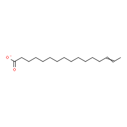 ChemSpider 2D Image | 14-Hexadecenoate | C16H29O2