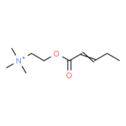 ChemSpider 2D Image | N,N,N-Trimethyl-2-(2-pentenoyloxy)ethanaminium | C10H20NO2