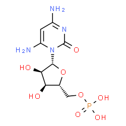 ChemSpider 2D Image | 6-Aminocytidine 5'-(dihydrogen phosphate) | C9H15N4O8P