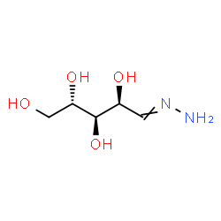 ChemSpider 2D Image | (2S,3R,4S)-5-Hydrazono-1,2,3,4-pentanetetrol (non-preferred name) | C5H12N2O4