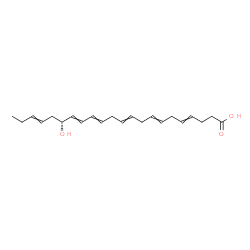 ChemSpider 2D Image | (17R)-17-Hydroxy-4,7,10,13,15,19-docosahexaenoic acid | C22H32O3