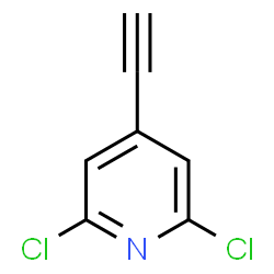ChemSpider 2D Image | 2,6-Dichloro-4-ethynylpyridine | C7H3Cl2N