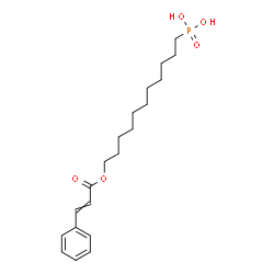 ChemSpider 2D Image | [11-(Cinnamoyloxy)undecyl]phosphonic acid | C20H31O5P