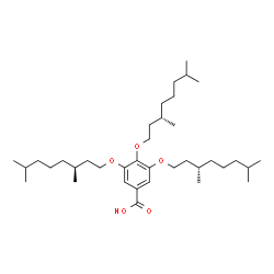 ChemSpider 2D Image | 3,4,5-Tris{[(3S)-3,7-dimethyloctyl]oxy}benzoic acid | C37H66O5