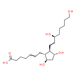 ChemSpider 2D Image | (9beta,11alpha,15S)-9,11,15,20-Tetrahydroxyprosta-5,13-dien-1-oic acid | C20H34O6