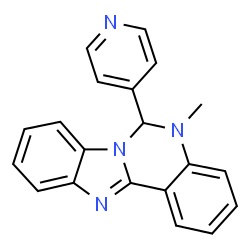 ChemSpider 2D Image | 5-methyl-6-pyridin-4-yl-6H-benzimidazolo[1,2-c]quinazoline | C20H16N4