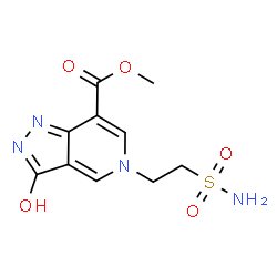 ChemSpider 2D Image | Methyl 3-hydroxy-5-(2-sulfamoylethyl)-5H-pyrazolo[4,3-c]pyridine-7-carboxylate | C10H12N4O5S