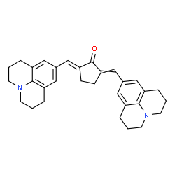 ChemSpider 2D Image | (2E)-2,5-Bis(2,3,6,7-tetrahydro-1H,5H-pyrido[3,2,1-ij]quinolin-9-ylmethylene)cyclopentanone | C31H34N2O