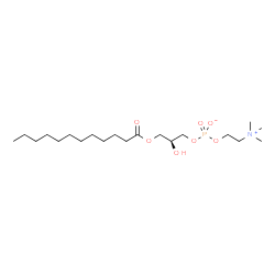 ChemSpider 2D Image | (2S)-3-(Dodecanoyloxy)-2-hydroxypropyl 2-(trimethylammonio)ethyl phosphate | C20H42NO7P