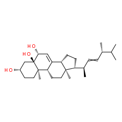 ChemSpider 2D Image | (3beta,5alpha,6beta)-Ergosta-7,22-diene-3,5,6-triol | C28H46O3