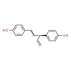 ChemSpider 2D Image | 4,4'-[(3S)-1,4-Pentadiene-1,3-diyl]diphenol | C17H16O2