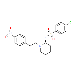 ChemSpider 2D Image | 4-Chloro-N-{1-[2-(4-nitrophenyl)ethyl]-2-piperidinylidene}benzenesulfonamide | C19H20ClN3O4S