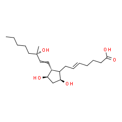ChemSpider 2D Image | (5E,8xi,9alpha,11alpha,15S)-9,11,15-Trihydroxy-15-methylprosta-5,13-dien-1-oic acid | C21H36O5