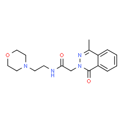 ChemSpider 2D Image | 2-(4-Methyl-1-oxo-2(1H)-phthalazinyl)-N-[2-(4-morpholinyl)ethyl]acetamide | C17H22N4O3