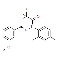 ChemSpider 2D Image | N-(2,4-Dimethylphenyl)-2,2,2-trifluoro-N'-(3-methoxybenzylidene)acetohydrazide | C18H17F3N2O2