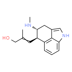 ChemSpider 2D Image | 2-Methyl-3-[(4R,5R)-4-(methylamino)-1,3,4,5-tetrahydrobenzo[cd]indol-5-yl]-2-propen-1-ol | C16H20N2O