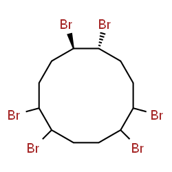 ChemSpider 2D Image | (1R,2R)-1,2,5,6,9,10-Hexabromocyclododecane | C12H18Br6