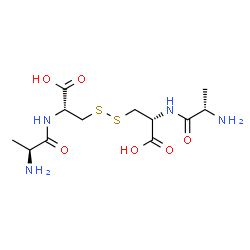 ChemSpider 2D Image | (2R,2'R)-3,3'-Disulfanediylbis(2-{[(2S)-2-aminopropanoyl]amino}propanoic acid) | C12H22N4O6S2
