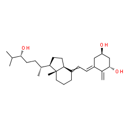 ChemSpider 2D Image | (1S,3R,5E,24R)-9,10-Secocholesta-5,7,10-triene-1,3,24-triol | C27H44O3