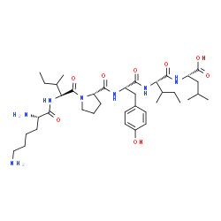 ChemSpider 2D Image | L-Lysyl-L-isoleucyl-L-prolyl-L-tyrosyl-L-isoleucyl-L-leucine | C38H63N7O8