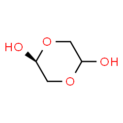 ChemSpider 2D Image | (2S)-1,4-Dioxane-2,5-diol | C4H8O4