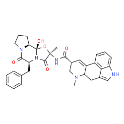 ChemSpider 2D Image | (5xi,5'alpha)-5'-Benzyl-12'-hydroxy-2'-methyl-3',6',18-trioxoergotaman | C33H35N5O5