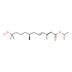 ChemSpider 2D Image | Isopropyl (4E,7S)-11-methoxy-3,7,11-trimethyl-2,4-dodecadienoate | C19H34O3