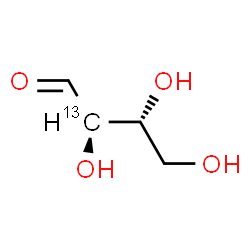 ChemSpider 2D Image | (2R,3R)-2,3,4-Trihydroxy(2-~13~C)butanal | C313CH8O4