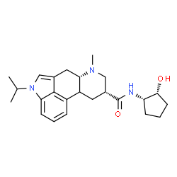 ChemSpider 2D Image | (5alpha,8beta,10xi)-N-[(1S,2R)-2-Hydroxycyclopentyl]-1-isopropyl-6-methylergoline-8-carboxamide | C24H33N3O2