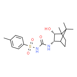 ChemSpider 2D Image | N-{[(2S,3R)-3-Hydroxy-4,7,7-trimethylbicyclo[2.2.1]hept-2-yl]carbamoyl}-4-methylbenzenesulfonamide | C18H26N2O4S