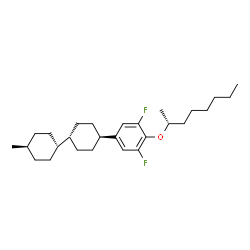 ChemSpider 2D Image | (1r,1'r,4S,4'S)-4-{3,5-Difluoro-4-[(2R)-2-octanyloxy]phenyl}-4'-methyl-1,1'-bi(cyclohexyl) | C27H42F2O