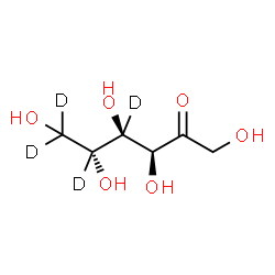 ChemSpider 2D Image | D-(C~4~,C~5~,C~6~,C~6~-~2~H_4_)Fructose | C6H8D4O6