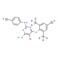 ChemSpider 2D Image | ETRAVIRINE-D6 | C20H9D6BrN6O