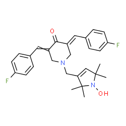 ChemSpider 2D Image | (3E)-3,5-Bis(4-fluorobenzylidene)-1-[(1-hydroxy-2,2,5,5-tetramethyl-2,5-dihydro-1H-pyrrol-3-yl)methyl]-4-piperidinone | C28H30F2N2O2