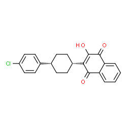 ChemSpider 2D Image | 2-[cis-4-(4-Chlorophenyl)cyclohexyl]-3-hydroxy-1,4-naphthoquinone | C22H19ClO3
