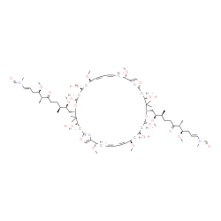 ChemSpider 2D Image | N,N'-{[(3S,5S,9S,11R,17S,23S,25S,29S,31R,37S)-3,9,23,29-Tetrahydroxy-11,17,31,37-tetramethoxy-4,4,24,24-tetramethyl-7,27-dioxo-6,20,26,40-tetraoxa-41,42-diazatricyclo[36.2.1.1~18,21~]dotetraconta-1(41
),12,14,18,21(42),32,34,38-octaene-5,25-diyl]bis[(1E,4R,5R,9S,10S)-4,10-dimethoxy-5,9-dimethyl-6-oxo-1-undecene-11,1-diyl]}bis(N-methylformamide) | C78H124N4O22