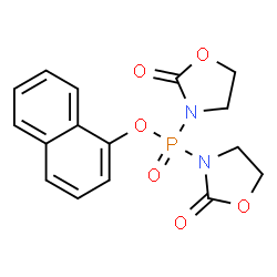 ChemSpider 2D Image | 1-Naphthyl bis(2-oxo-1,3-oxazolidin-3-yl)phosphinate | C16H15N2O6P